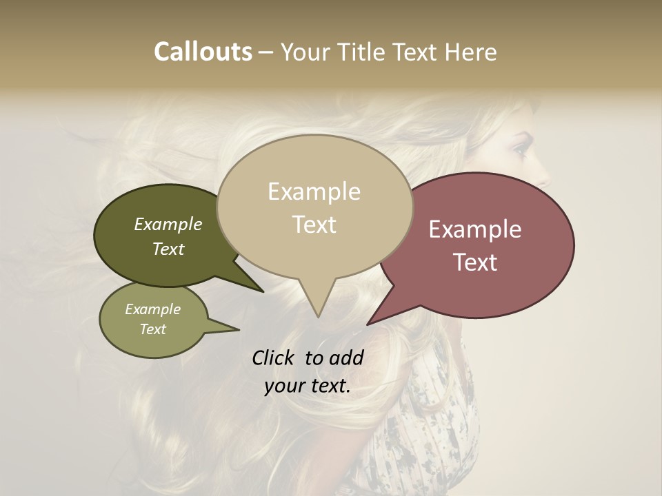 A Woman With Long Blonde Hair Is Shown In This Powerpoint Presentation PowerPoint Template