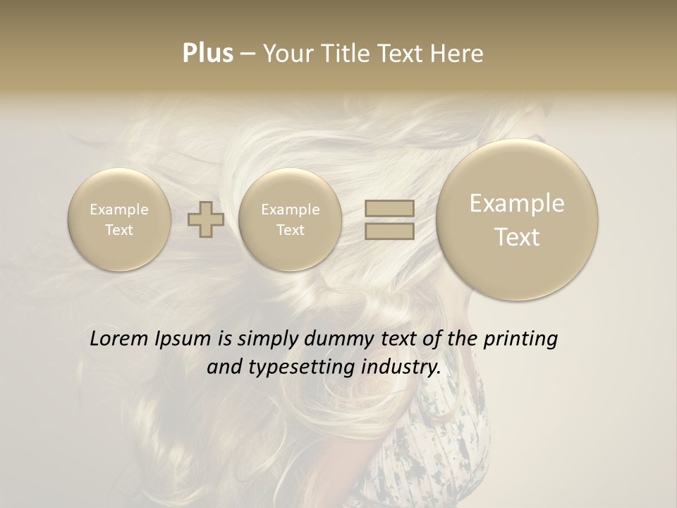 A Woman With Long Blonde Hair Is Shown In This Powerpoint Presentation PowerPoint Template