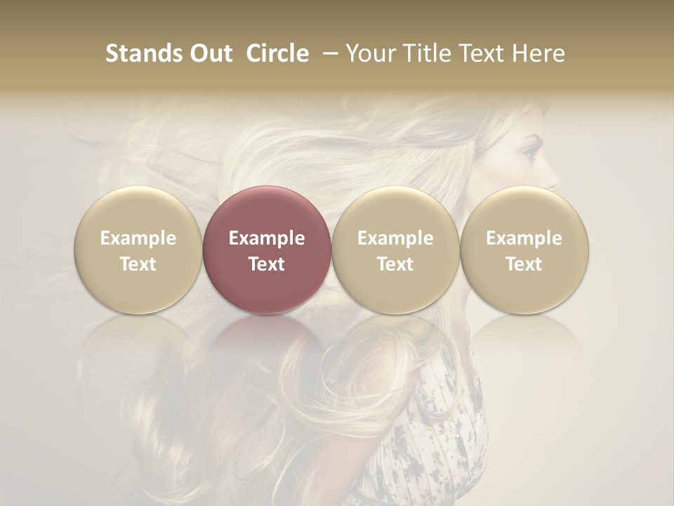 A Woman With Long Blonde Hair Is Shown In This Powerpoint Presentation PowerPoint Template