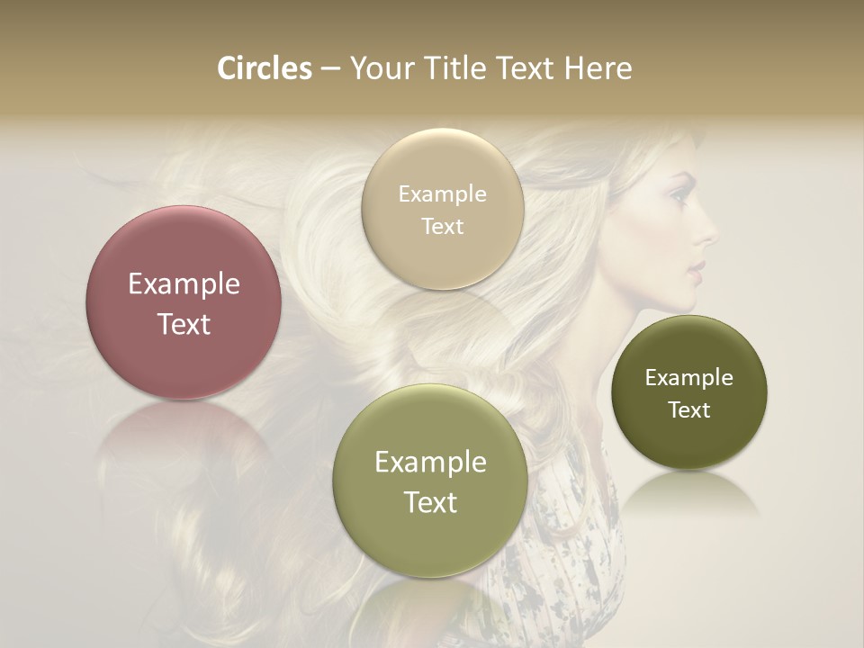 A Woman With Long Blonde Hair Is Shown In This Powerpoint Presentation PowerPoint Template