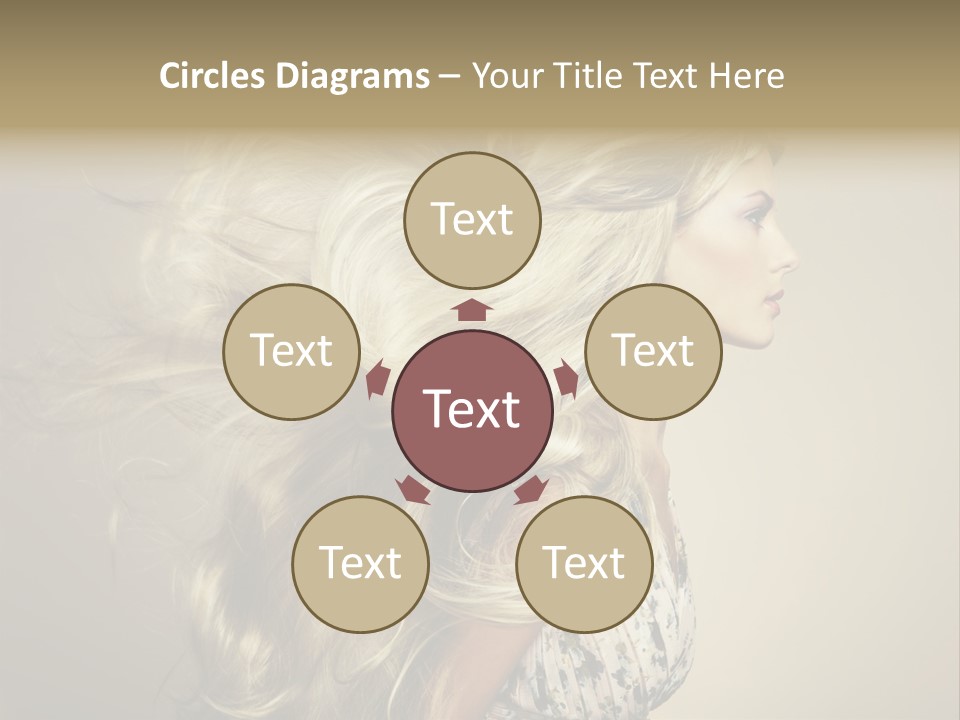 A Woman With Long Blonde Hair Is Shown In This Powerpoint Presentation PowerPoint Template