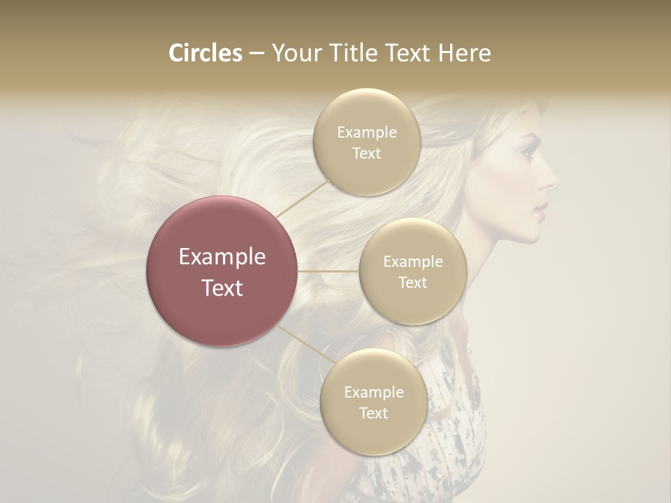 A Woman With Long Blonde Hair Is Shown In This Powerpoint Presentation PowerPoint Template