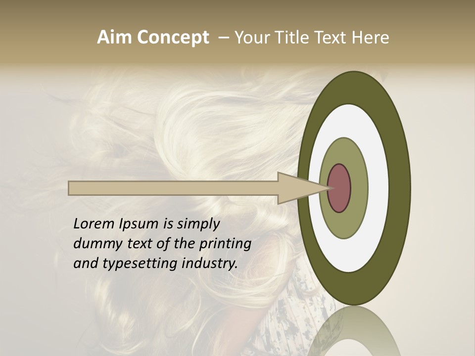 A Woman With Long Blonde Hair Is Shown In This Powerpoint Presentation PowerPoint Template