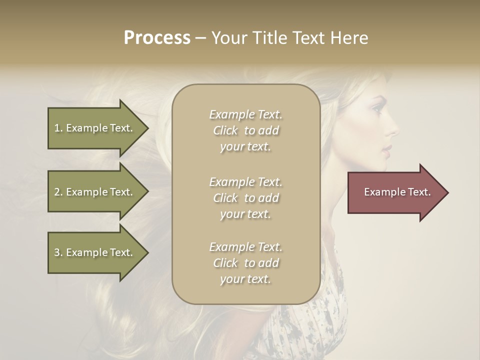 A Woman With Long Blonde Hair Is Shown In This Powerpoint Presentation PowerPoint Template