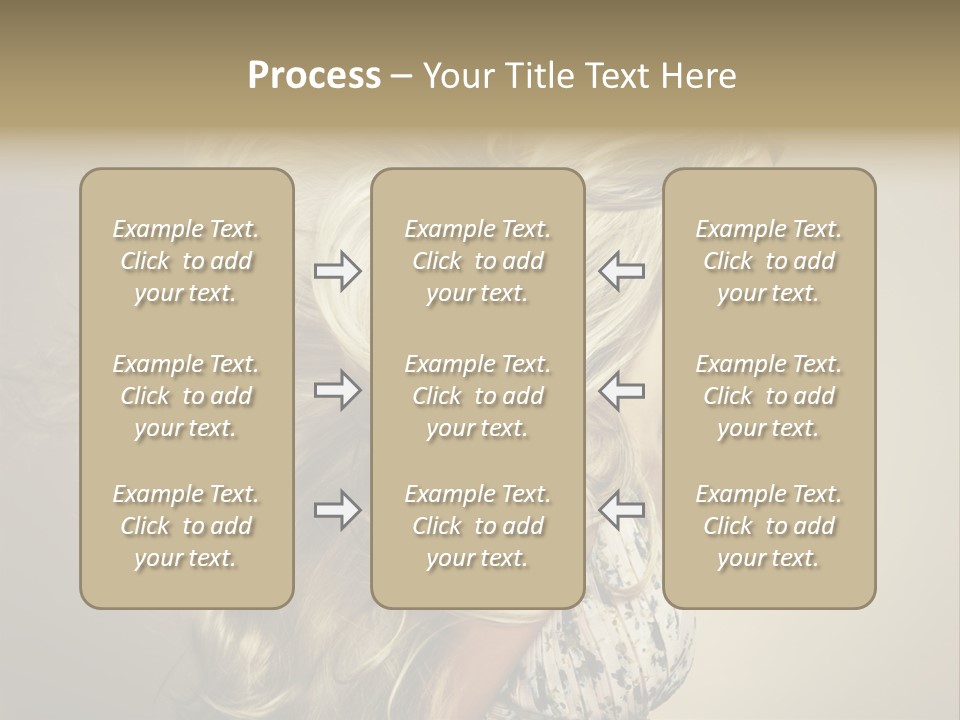 A Woman With Long Blonde Hair Is Shown In This Powerpoint Presentation PowerPoint Template