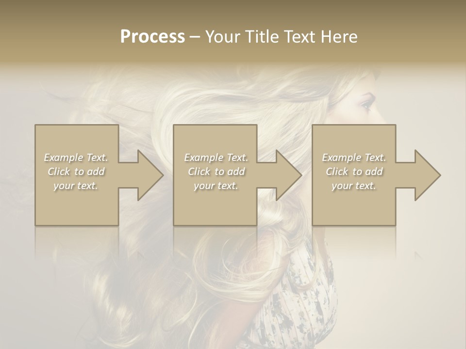 A Woman With Long Blonde Hair Is Shown In This Powerpoint Presentation PowerPoint Template