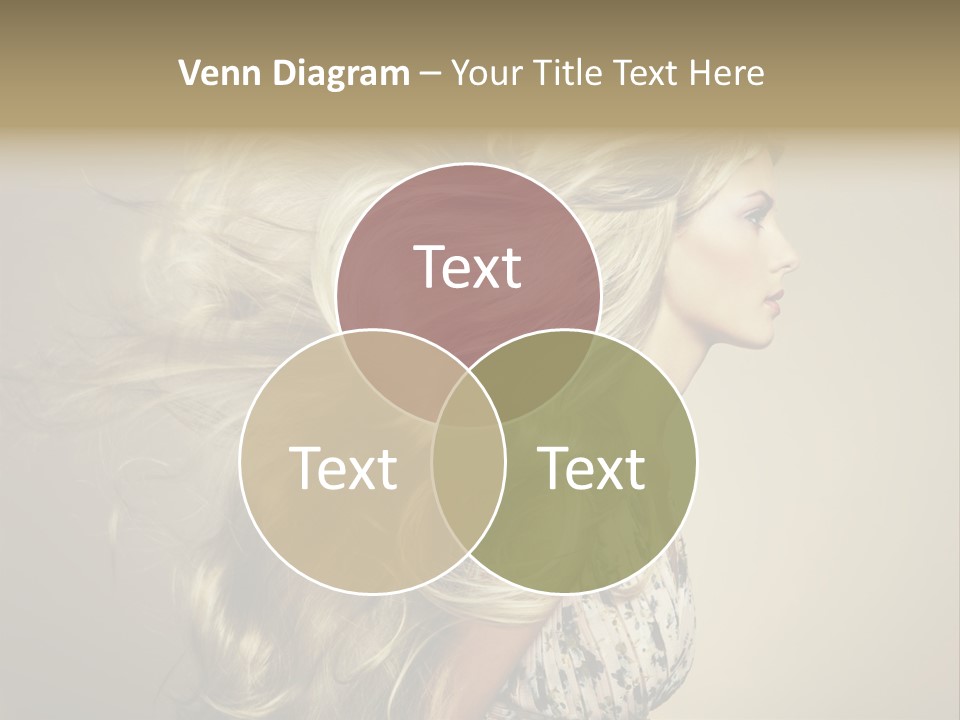 A Woman With Long Blonde Hair Is Shown In This Powerpoint Presentation PowerPoint Template