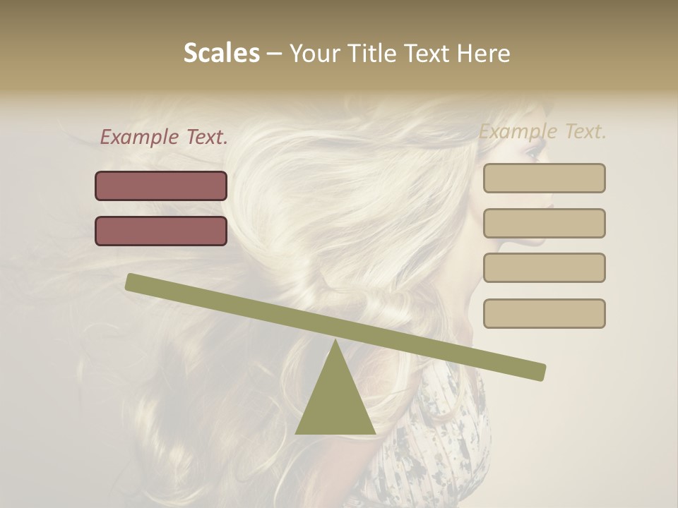 A Woman With Long Blonde Hair Is Shown In This Powerpoint Presentation PowerPoint Template