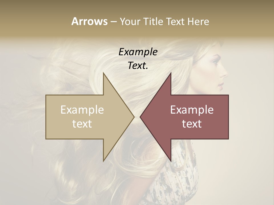 A Woman With Long Blonde Hair Is Shown In This Powerpoint Presentation PowerPoint Template