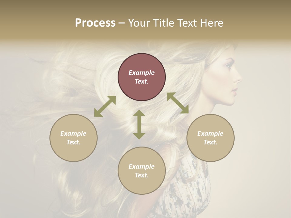 A Woman With Long Blonde Hair Is Shown In This Powerpoint Presentation PowerPoint Template