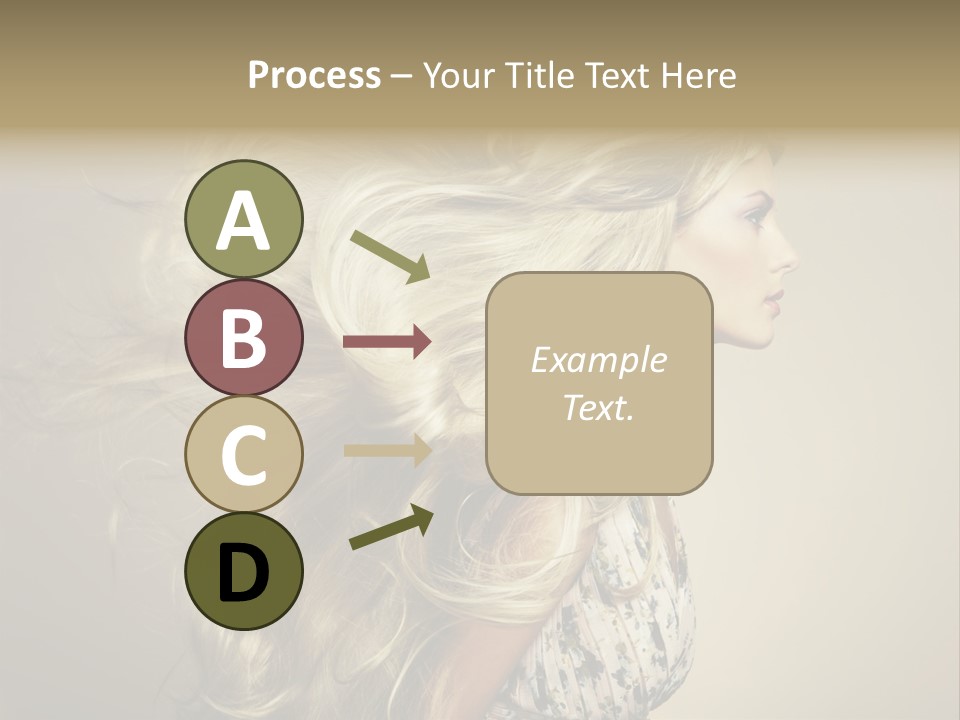 A Woman With Long Blonde Hair Is Shown In This Powerpoint Presentation PowerPoint Template