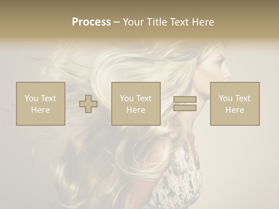 A Woman With Long Blonde Hair Is Shown In This Powerpoint Presentation PowerPoint Template