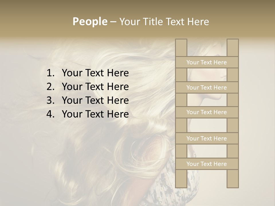 A Woman With Long Blonde Hair Is Shown In This Powerpoint Presentation PowerPoint Template