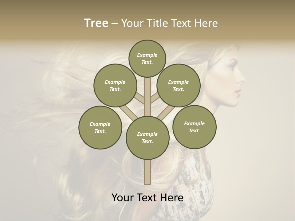 A Woman With Long Blonde Hair Is Shown In This Powerpoint Presentation PowerPoint Template