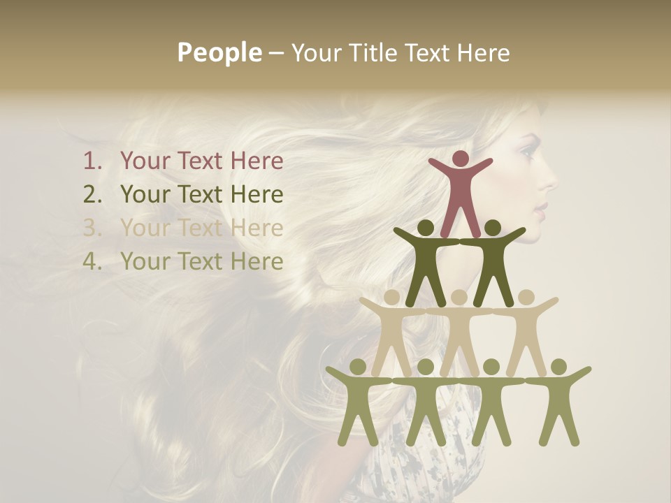 A Woman With Long Blonde Hair Is Shown In This Powerpoint Presentation PowerPoint Template