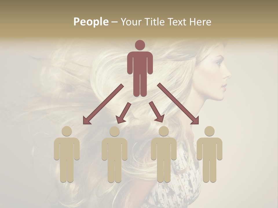 A Woman With Long Blonde Hair Is Shown In This Powerpoint Presentation PowerPoint Template