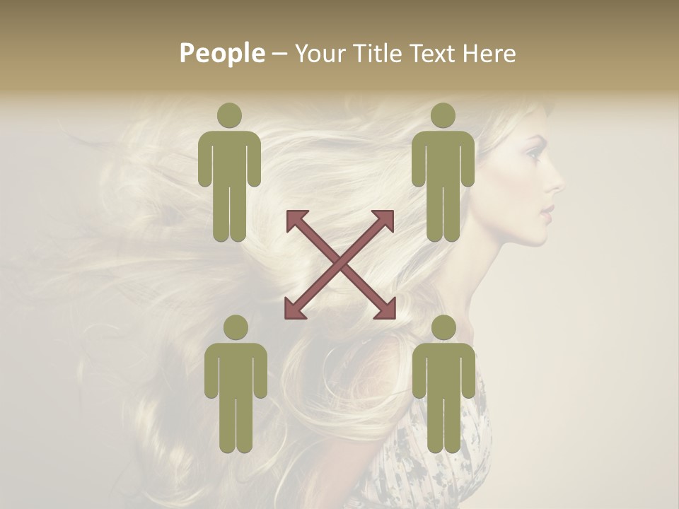 A Woman With Long Blonde Hair Is Shown In This Powerpoint Presentation PowerPoint Template