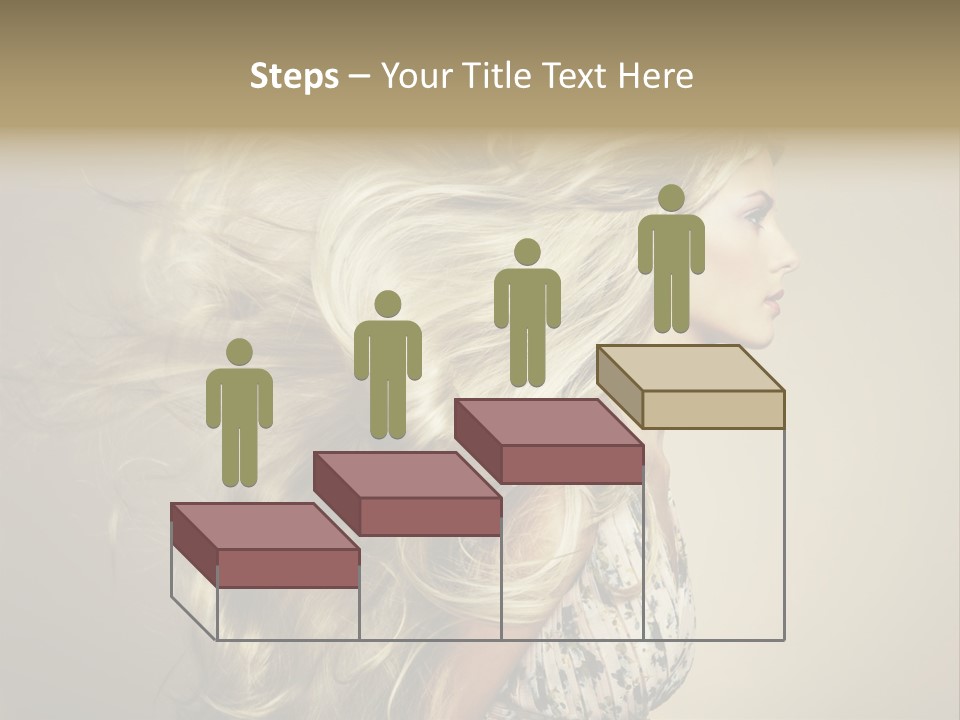 A Woman With Long Blonde Hair Is Shown In This Powerpoint Presentation PowerPoint Template