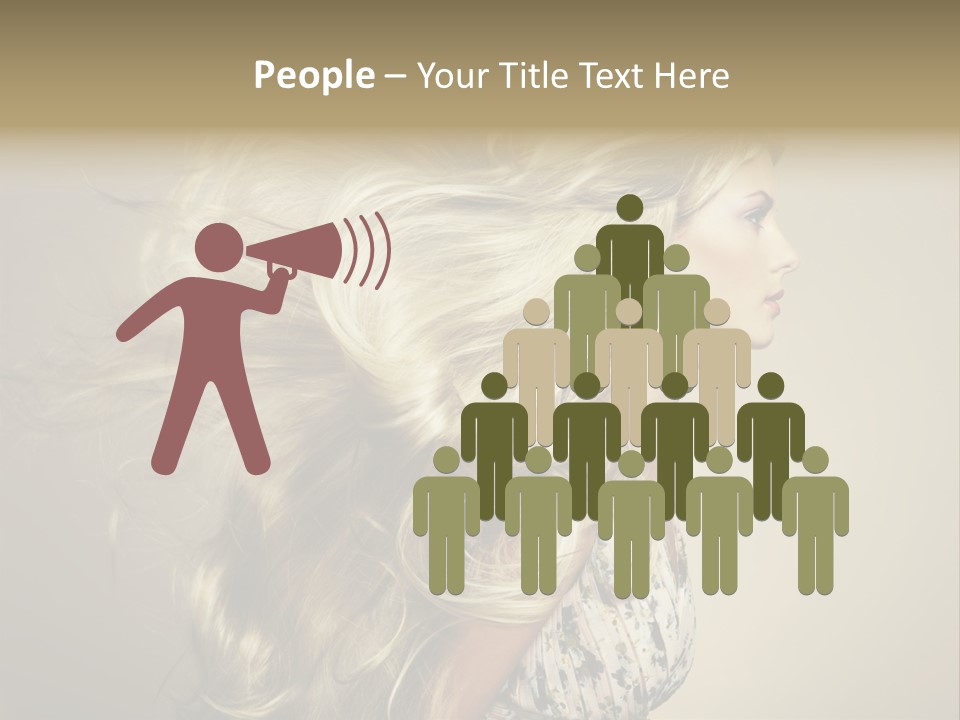 A Woman With Long Blonde Hair Is Shown In This Powerpoint Presentation PowerPoint Template