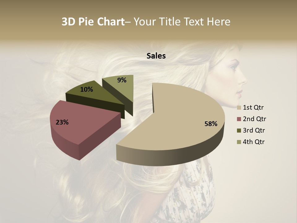 A Woman With Long Blonde Hair Is Shown In This Powerpoint Presentation PowerPoint Template