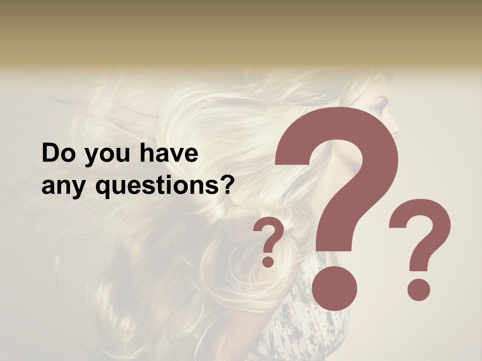 A Woman With Long Blonde Hair Is Shown In This Powerpoint Presentation PowerPoint Template