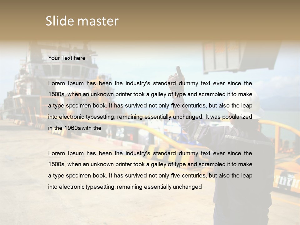 Hours Marine Scene PowerPoint Template