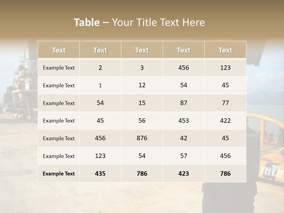 Hours Marine Scene PowerPoint Template