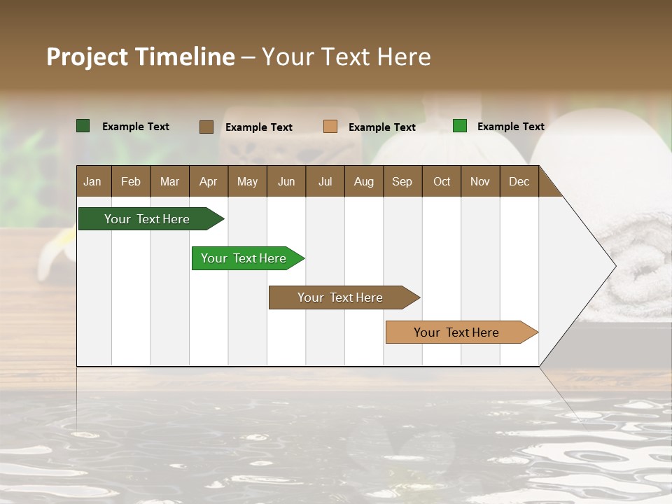A Wooden Table Topped With Towels And Other Items PowerPoint Template