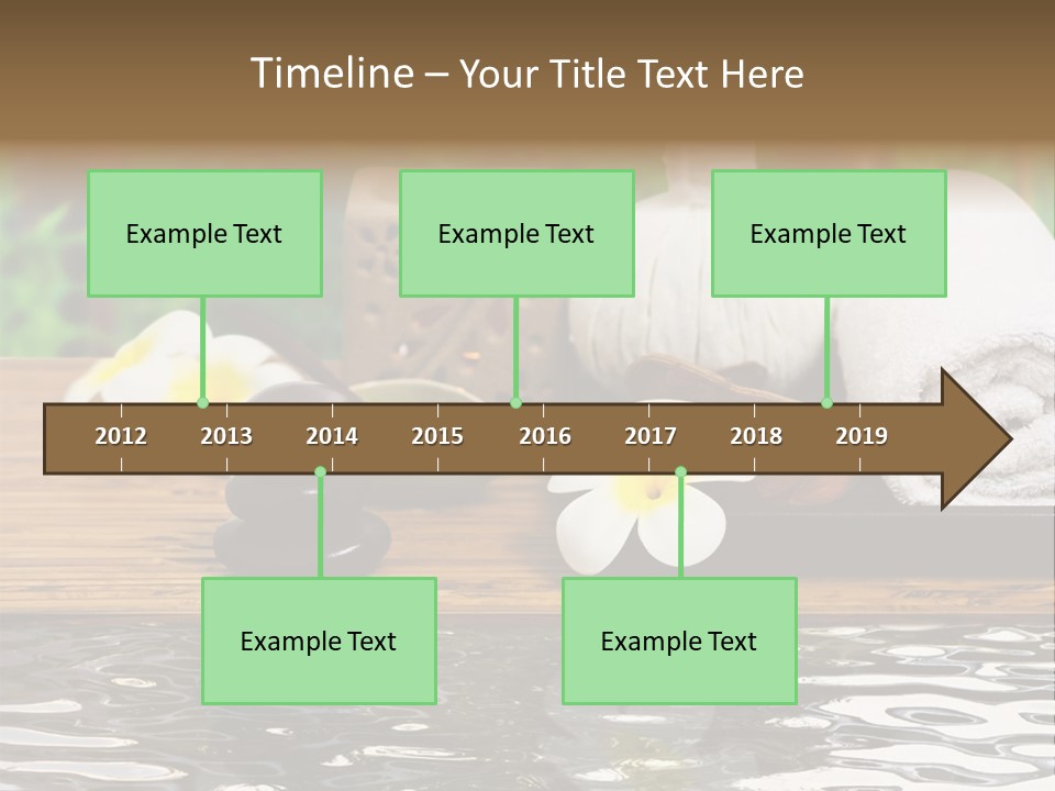 A Wooden Table Topped With Towels And Other Items PowerPoint Template