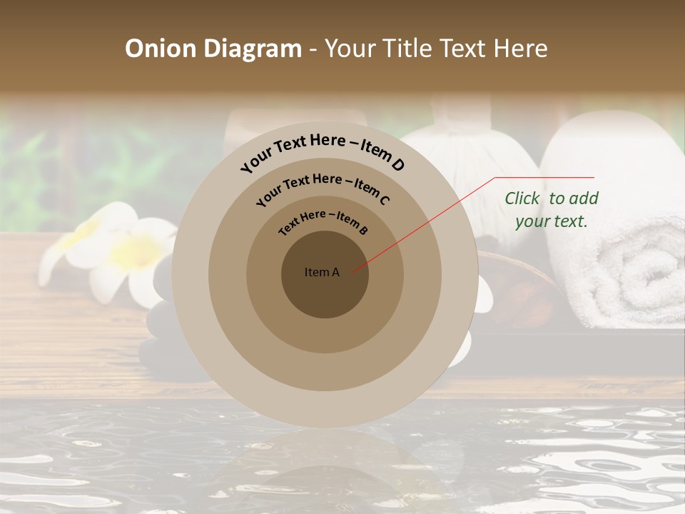 A Wooden Table Topped With Towels And Other Items PowerPoint Template