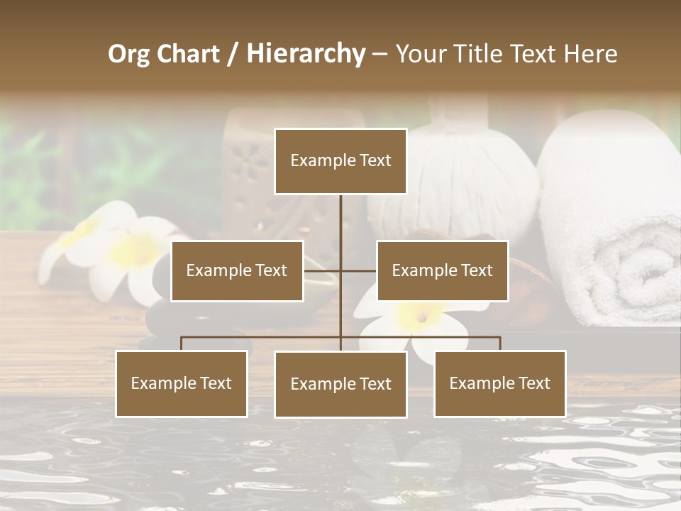 A Wooden Table Topped With Towels And Other Items PowerPoint Template