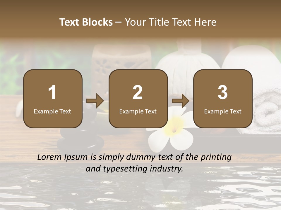 A Wooden Table Topped With Towels And Other Items PowerPoint Template