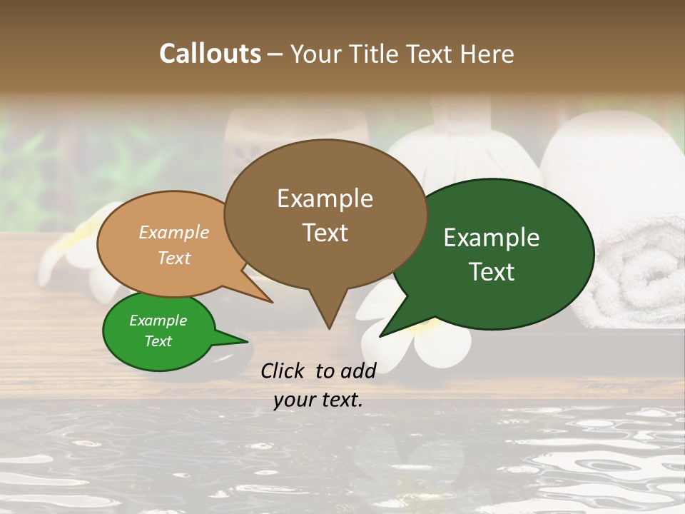 A Wooden Table Topped With Towels And Other Items PowerPoint Template