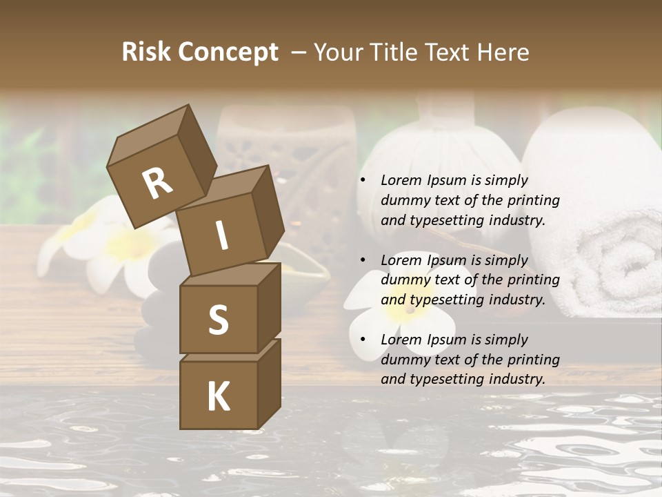 A Wooden Table Topped With Towels And Other Items PowerPoint Template