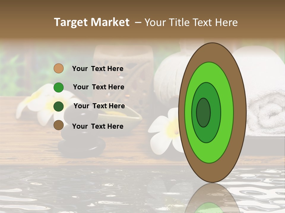 A Wooden Table Topped With Towels And Other Items PowerPoint Template