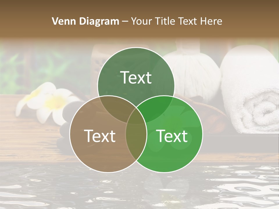 A Wooden Table Topped With Towels And Other Items PowerPoint Template