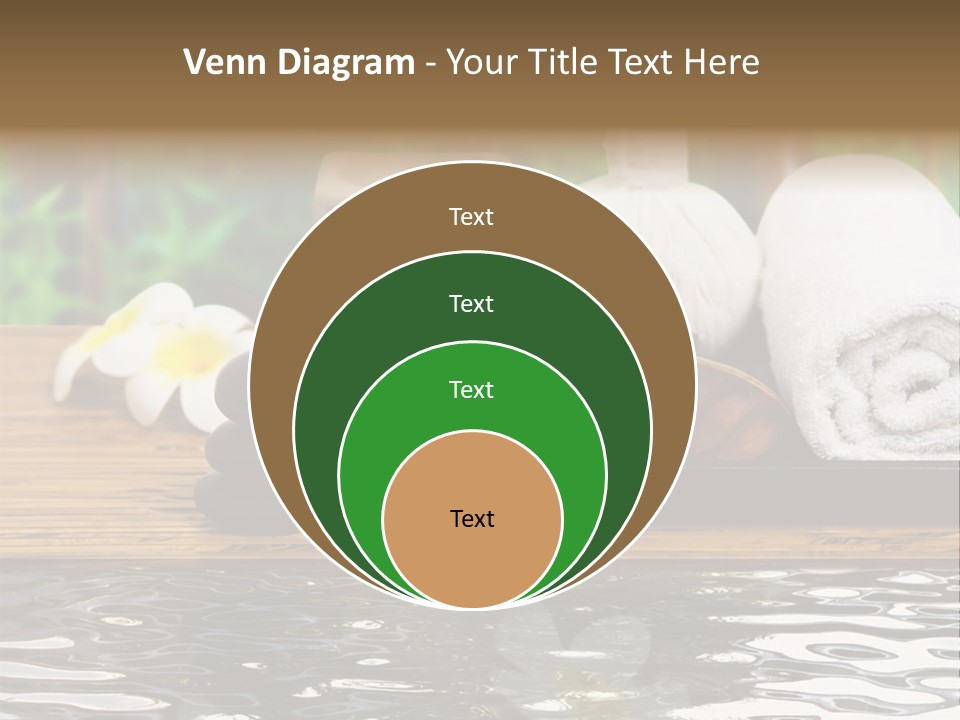 A Wooden Table Topped With Towels And Other Items PowerPoint Template