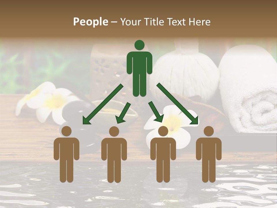 A Wooden Table Topped With Towels And Other Items PowerPoint Template