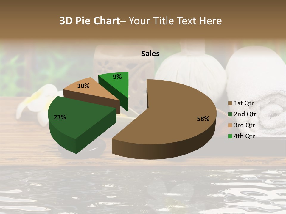 A Wooden Table Topped With Towels And Other Items PowerPoint Template