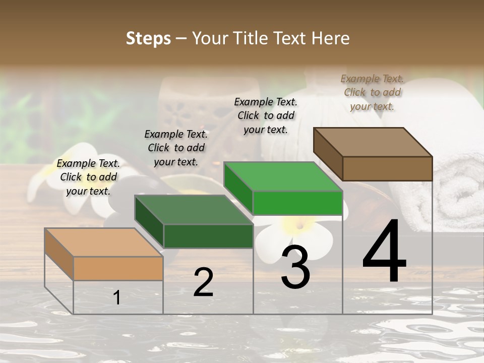 A Wooden Table Topped With Towels And Other Items PowerPoint Template