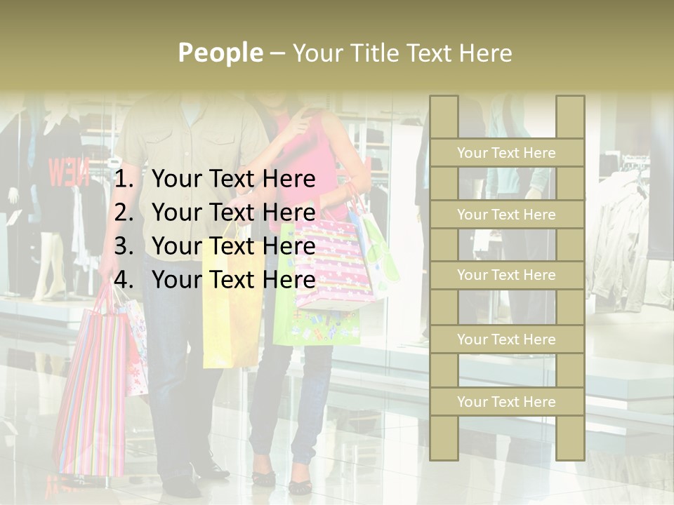 Window Showing Standing PowerPoint Template