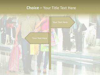 Window Showing Standing PowerPoint Template