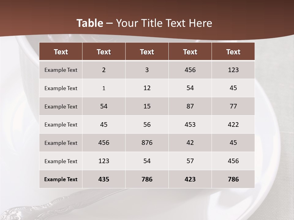 Spoon Cream Brown PowerPoint Template