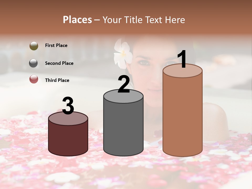 Tropical Woman Bath PowerPoint Template