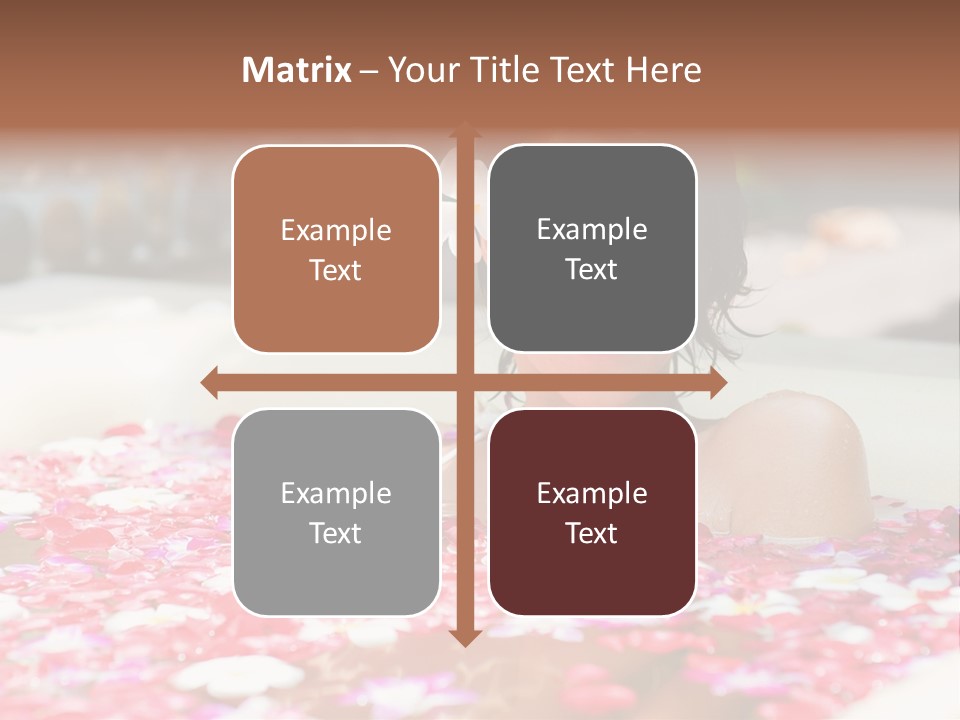 Tropical Woman Bath PowerPoint Template