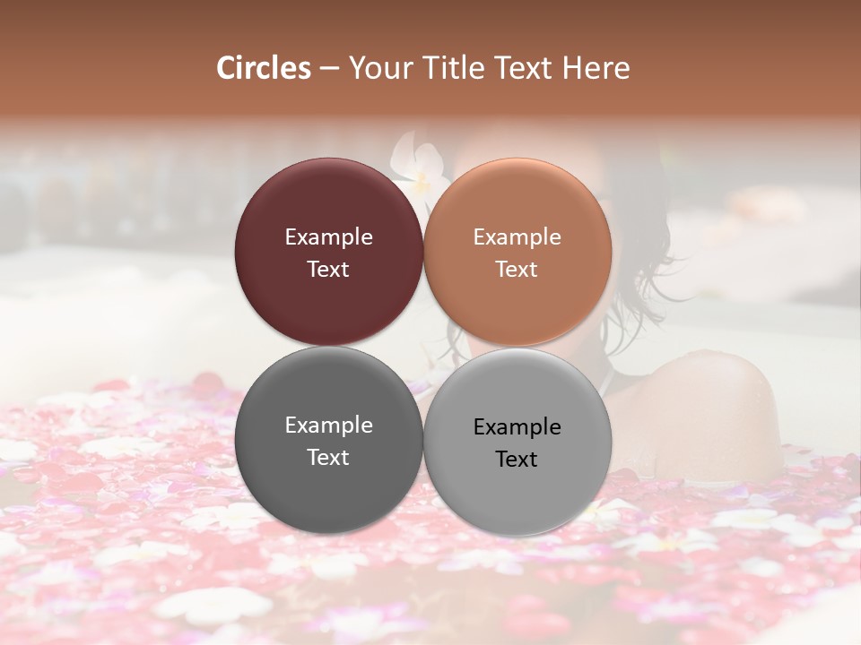 Tropical Woman Bath PowerPoint Template