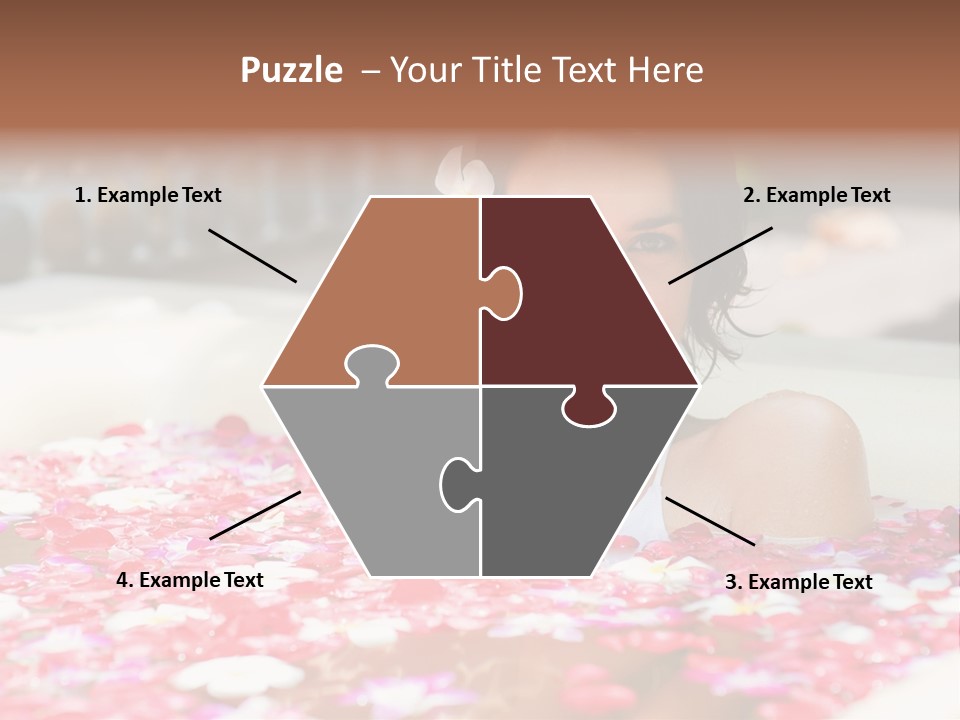 Tropical Woman Bath PowerPoint Template