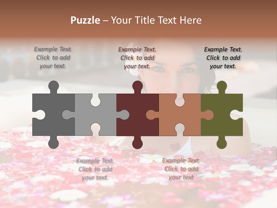 Tropical Woman Bath PowerPoint Template