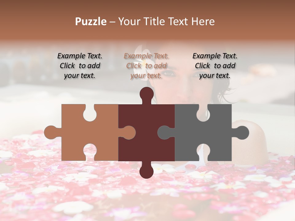 Tropical Woman Bath PowerPoint Template