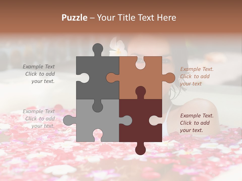 Tropical Woman Bath PowerPoint Template